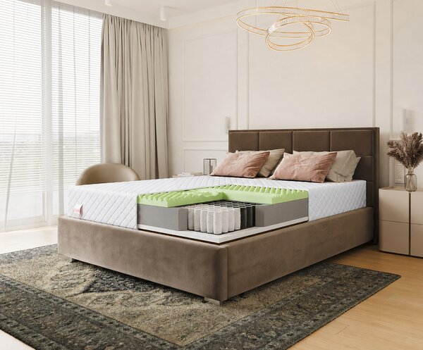 Taštičková matrace VASTO MAX JERSEY 140x200 cm s KOKOSEM 25 cm