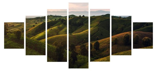 Obraz - Výhled na thajské kopečky (210x100 cm)