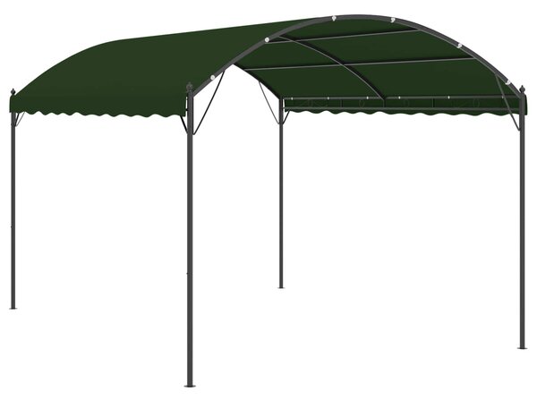 Altán 4 x 3 x 2,6 m Zelená Polyester a ocel