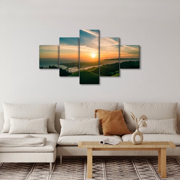 Obraz východu slunce nad mořem (125x70 cm)