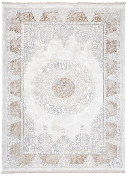 Makro Abra Kusový koberec SAHARA N761A Klasický Moderní krémový béžový Rozměr: 80x150 cm