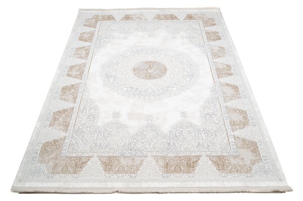 Makro Abra Kusový koberec SAHARA N761A Klasický Moderní krémový béžový Rozměr: 80x150 cm