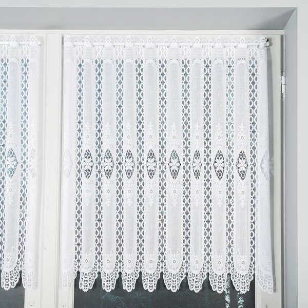 Dekorační metrážová vitrážová záclona IRENA bílá výška 80 cm MyBestHome