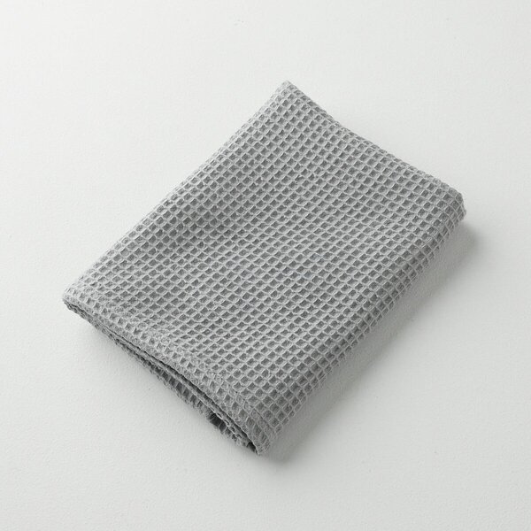 Koupelnový textil se vzorem včelích pláství 320g/m2 šedá 70x140 cm