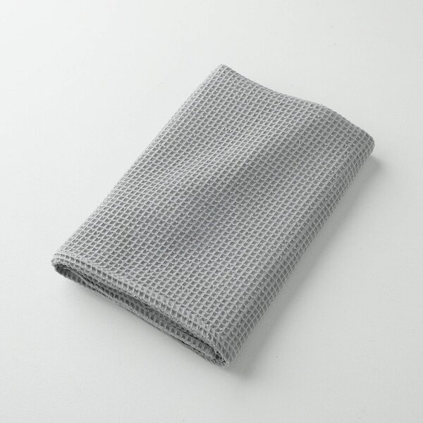 Koupelnový textil se vzorem včelích pláství 320g/m2 šedá 70x140 cm