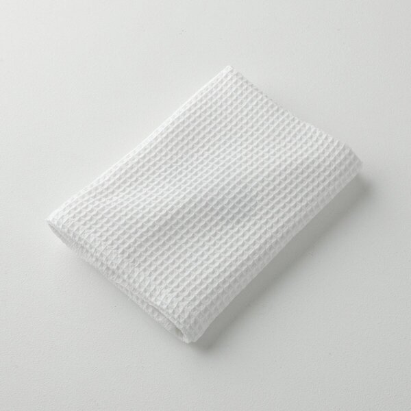 Koupelnový textil se vzorem včelích pláství 320g/m2 bílá ručník 50x100 cm