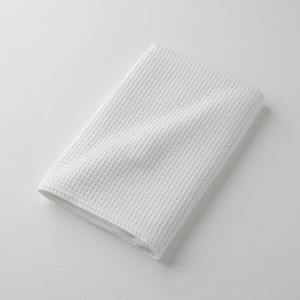 Koupelnový textil se vzorem včelích pláství 320g/m2 bílá ručník 50x100 cm