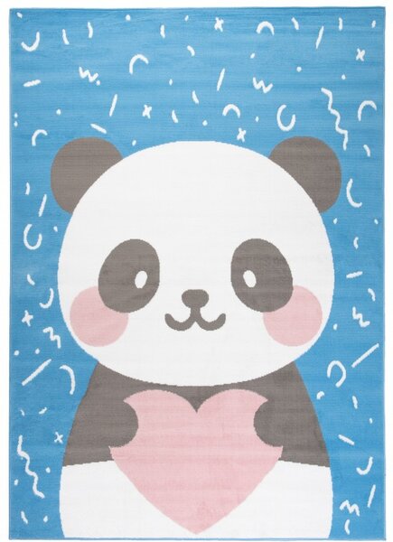 Makro Abra Dětský kusový koberec JOLLY DY98E Medvídek Panda modrý Rozměr: 140x200 cm