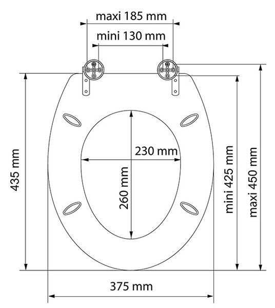 Eisl Sanitär WC prkénko MDF Soft Close Polar Lights 80548