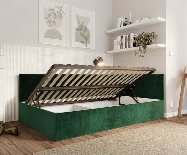 Postel EDDY 2 pro děti a mládež zelená TRINITY 120x200 kovový zdvižný rošt