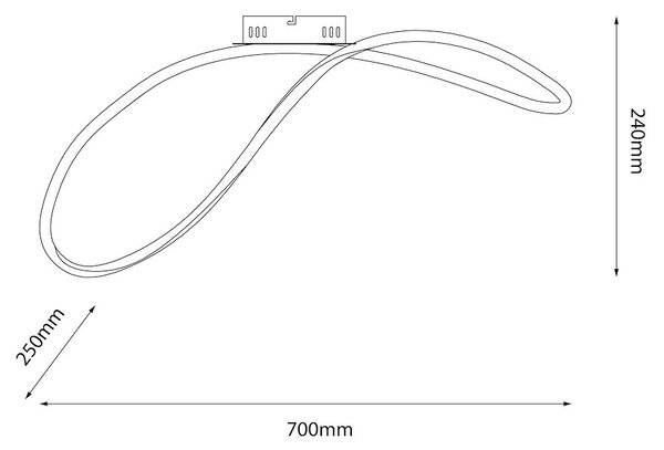 Stropní LED svítidlo Infinity, 1x LED 21w, 4000k, b