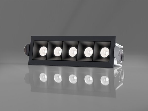 LED2 2491353 LED2 Zápustné svítidlo LINEAR II 5, B 10W 3000K/3500K/4000K UGR černá - LED2 Lighting