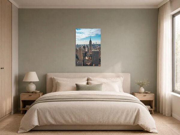 Panorama New Yorku s Empire State Building – Jednodílný obraz, 30 × 40 cm