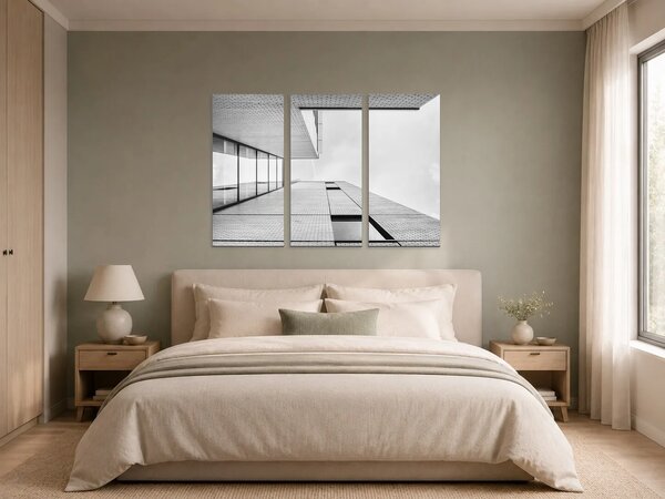Geometrie moderní architektury – Třídílný obraz A, 90 × 60 cm