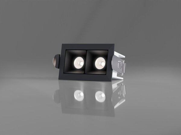 LED2 2491253 LED2 Zápustné svítidlo LINEAR II 2, B 4W 3000K/3500K/4000K UGR černá - LED2 Lighting