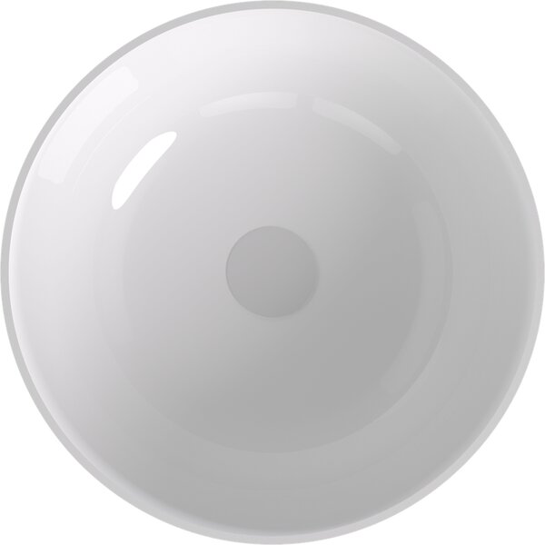 Polysan Polysan, BANERA ROUND umyvadlo na desku, litý mramor, Ø 39 cm, bílá, 14337