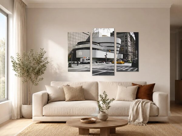 Guggenheimovo muzeum v New Yorku – Třídílný obraz B, 90 × 60 cm
