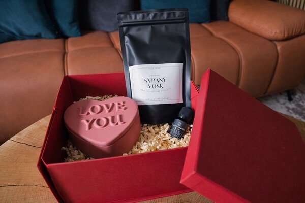 VOJA HOME Sada Love You – miska & sypaná svíčka