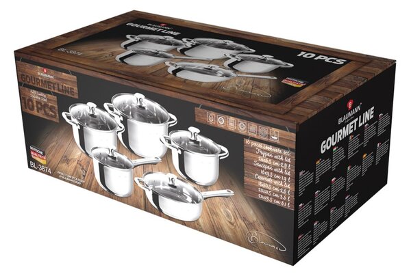 Sada nádobí nerez 10 ks Gourmet Line