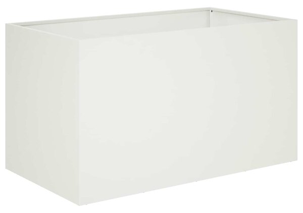 Zahradní pěstebník Bílá 100 x 50 x 50 cm Studená válcovaná ocel