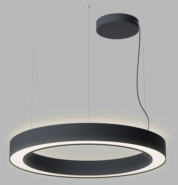 Led2 Závěsné LED svítidlo SATURN SLIM II P/N-Z ø 80cm, 50W+30W, CCT 2700/3000/4000K, CRI90 Barva: Černá, Stmívání, řízení: TRIAC