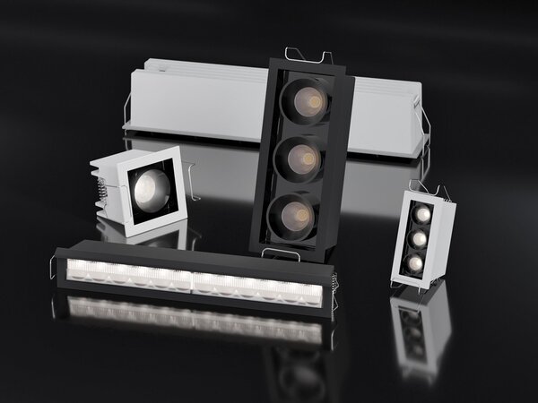 LED2 2560353 LED2 Zápustné svítidlo RIVA MINI 12, B 20W 3000K/3500K/4000K UGR černá - LED2 Lighting