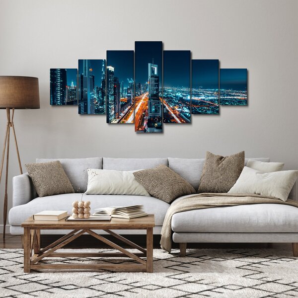 Obraz - Dubajská noc (210x100 cm)