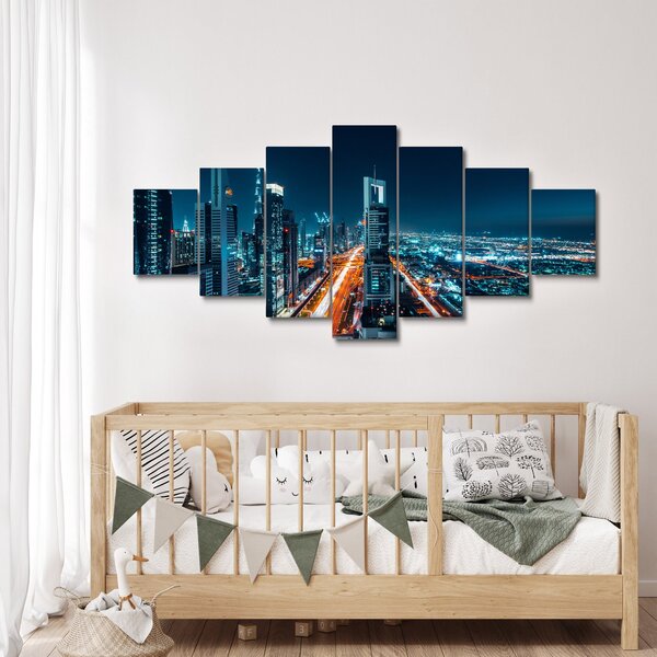 Obraz - Dubajská noc (210x100 cm)