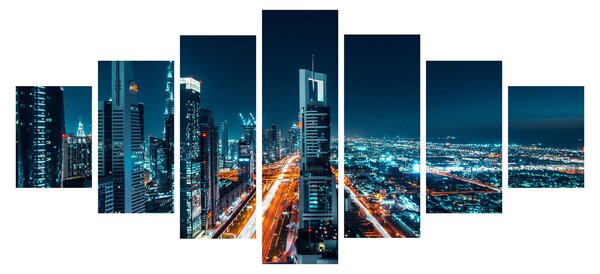 Obraz - Dubajská noc (210x100 cm)