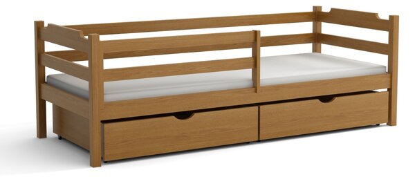 Dětská postel s úložným prostorem Elegant, Dub, 90x200