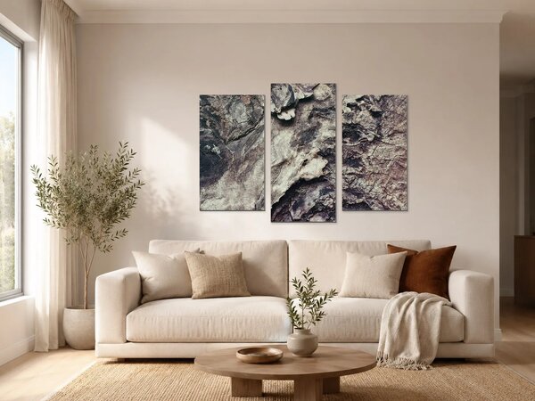 Struktura popraskané kůry – Třídílný obraz B, 90 × 60 cm
