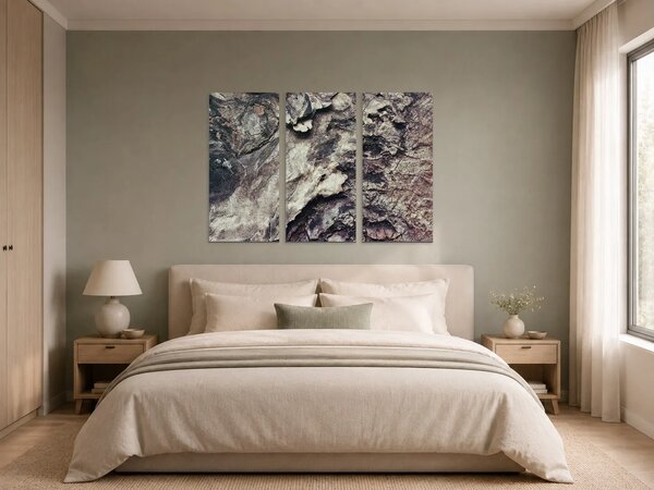 Struktura popraskané kůry – Třídílný obraz A, 90 × 60 cm