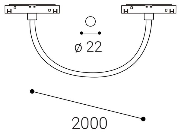 LED2 6301333 LED2 Lištové svítidlo MAG HOSE 200, B 32W 3000K černá - LED2 Lighting