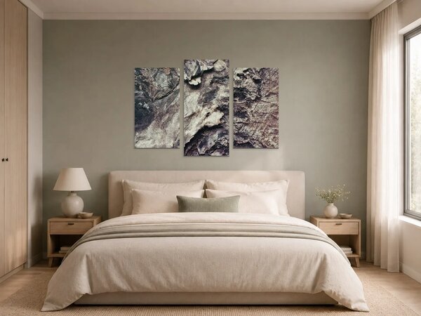 Struktura popraskané kůry – Třídílný obraz B, 90 × 60 cm