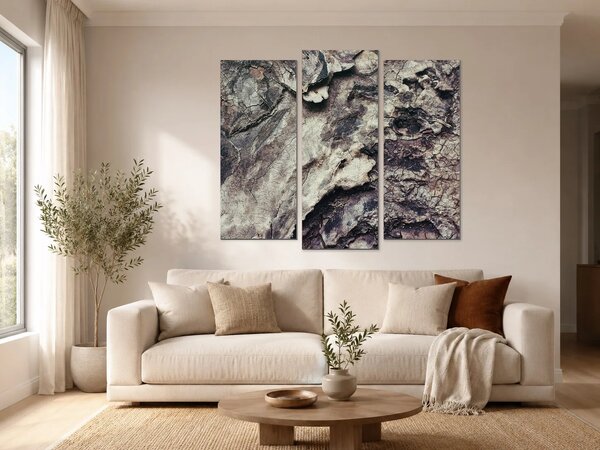 Struktura popraskané kůry – Třídílný obraz B, 120 × 100 cm