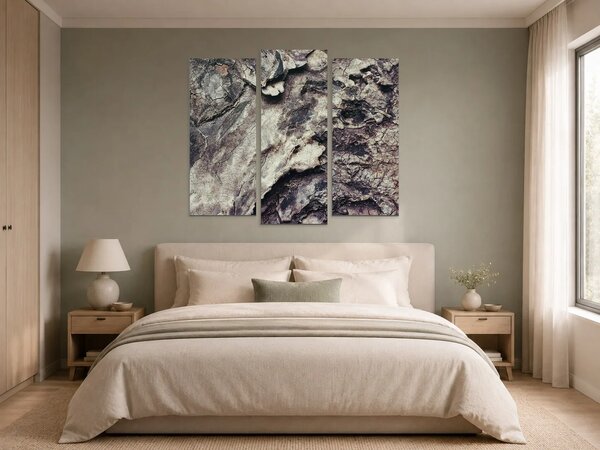 Struktura popraskané kůry – Třídílný obraz B, 120 × 100 cm