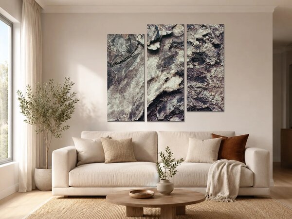 Struktura popraskané kůry – Třídílný obraz C, 120 × 100 cm