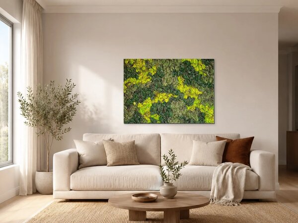 Struktura zeleného mechu – Jednodílný obraz, 70 × 50 cm