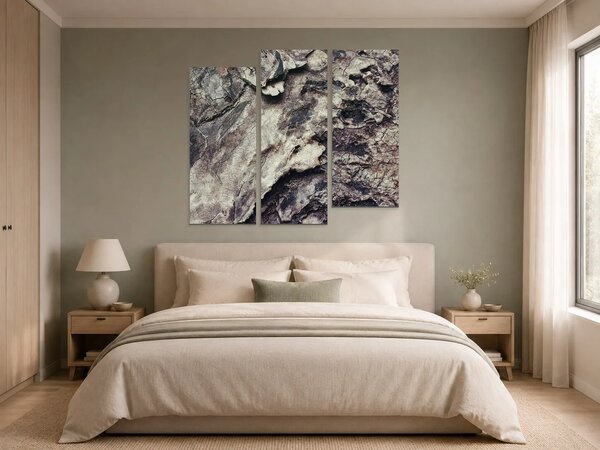 Struktura popraskané kůry – Třídílný obraz C, 120 × 100 cm