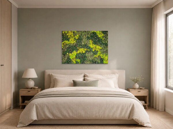 Struktura zeleného mechu – Jednodílný obraz, 70 × 50 cm