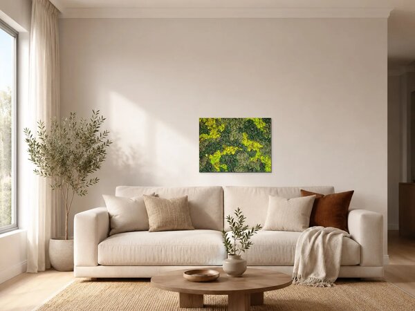 Struktura zeleného mechu – Jednodílný obraz, 40 × 30 cm