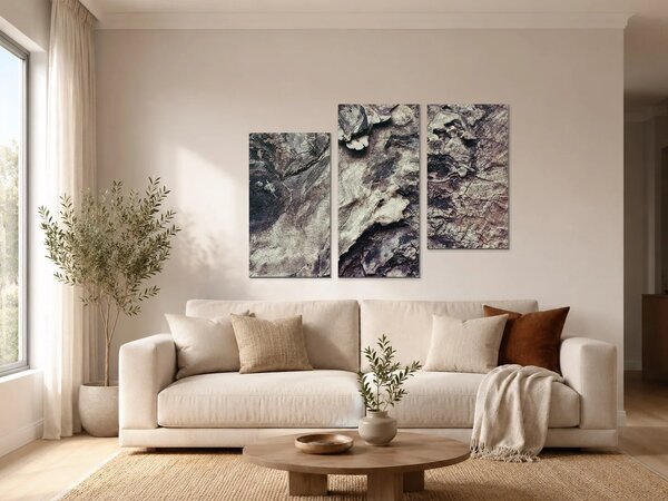 Struktura popraskané kůry – Třídílný obraz C, 90 × 60 cm