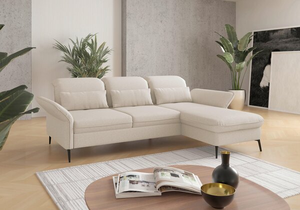 ROHOVÁ SEDAČKA, textil, krémová Sit & More - Sedací soupravy, Online Only