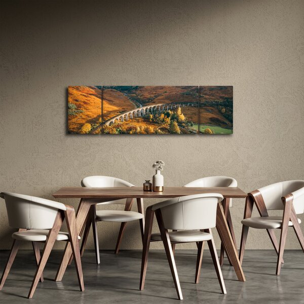 Obraz mostu ve skotském údolí (170x50 cm)