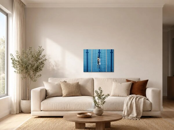 Plavec pod hladinou – Jednodílný obraz, 40 × 30 cm