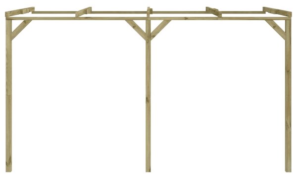 Zahradní pergola ke zdi 2 x 4 x 2,2 cm dřevo