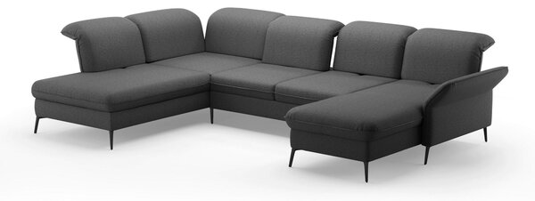 SEDACÍ SOUPRAVA, textil, tmavě šedá Sit & More - Sedací soupravy, Online Only