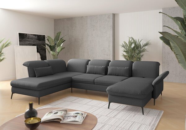 SEDACÍ SOUPRAVA, textil, tmavě šedá Sit & More - Sedací soupravy, Online Only