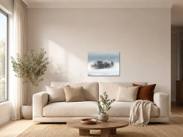 Zimní stromy v mlze – Jednodílný obraz, 40 × 30 cm