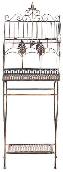 Sada 2 regálů s policemi SICILY Kov 122/90 cm 43/37 cm Černá